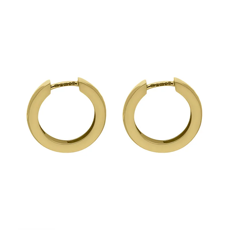 9ct Yellow Gold Round Domed Hoop Earrings sold by C.W. Sellors product image thumbnail 3