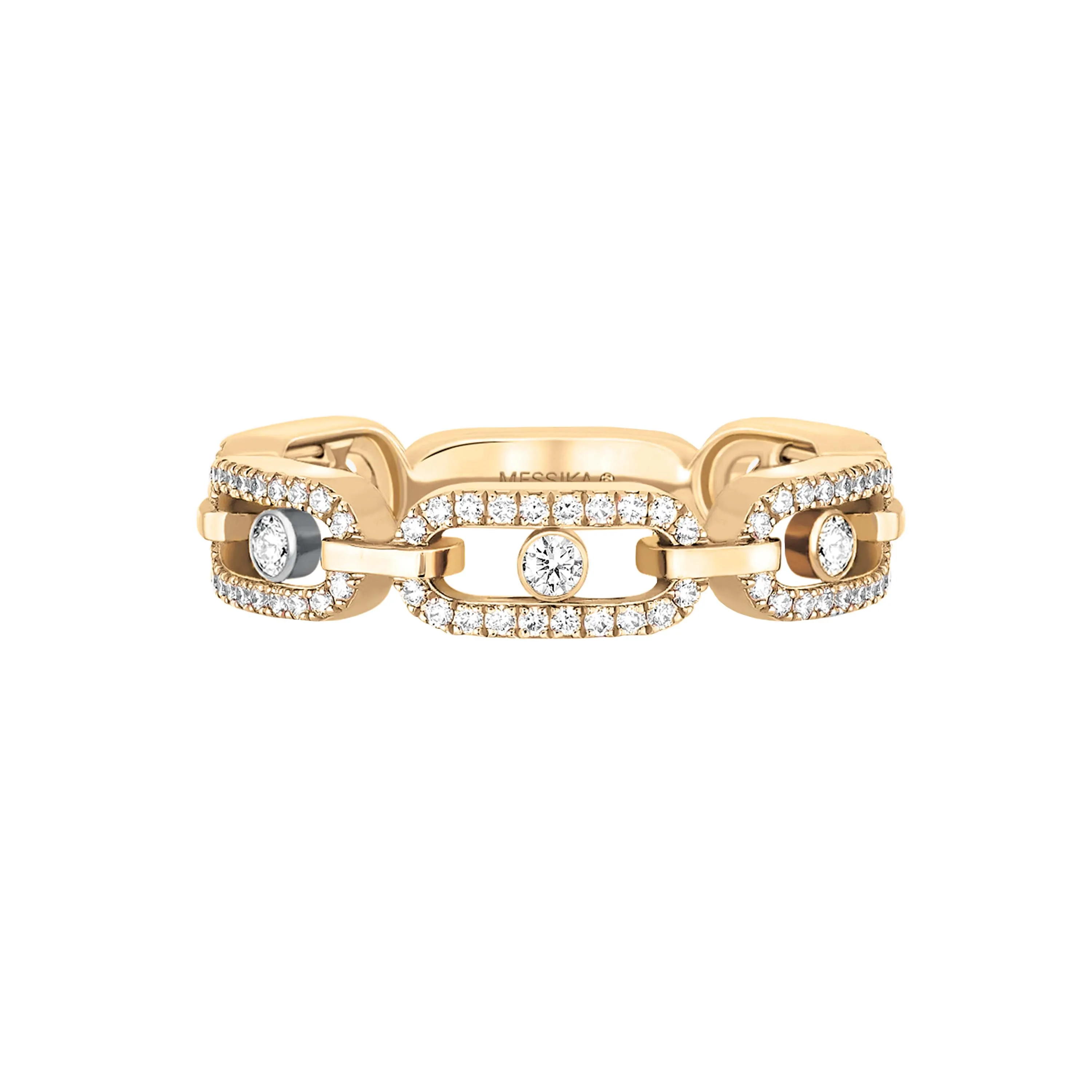Messika Move Uno 18ct Yellow Gold Diamond Multi Pavee Ring sold by C.W. Sellors product image thumbnail 2