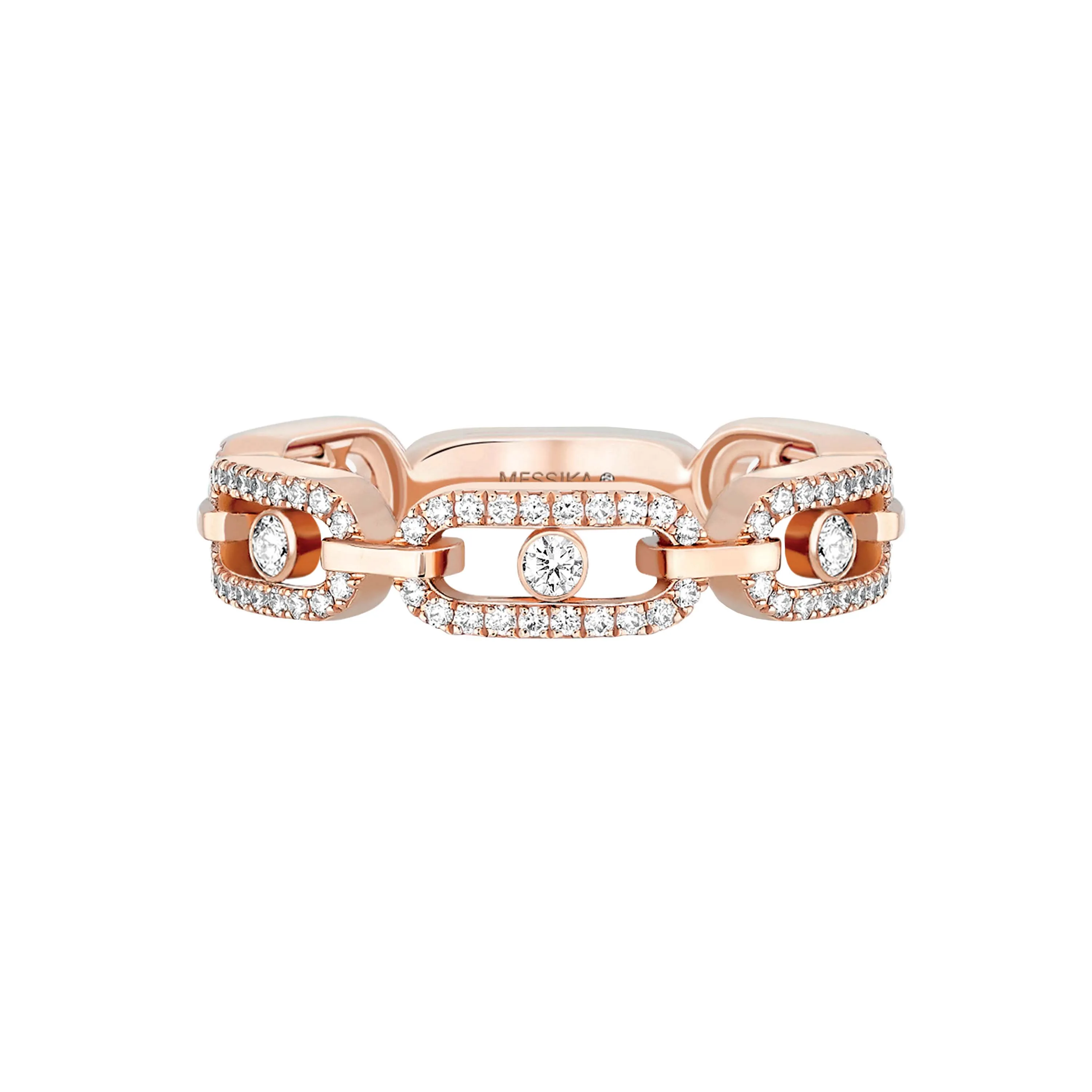 Messika Move Uno 18ct Rose Gold Diamond Multi Pavee Ring sold by C.W. Sellors product image thumbnail 2