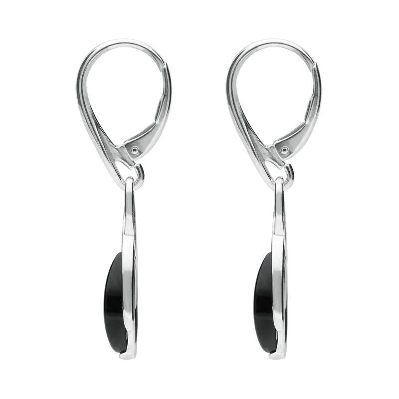 Sterling Silver Whitby Jet Celtic Pear Drop Earrings sold by C.W. Sellors product image thumbnail 2