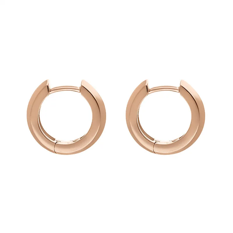 9ct Rose Gold Round Domed Hoop Earrings sold by C.W. Sellors product image thumbnail 2