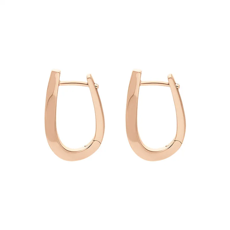 9ct Rose Gold Twisted Horseshoe Hoop Earrings sold by C.W. Sellors product image thumbnail 2