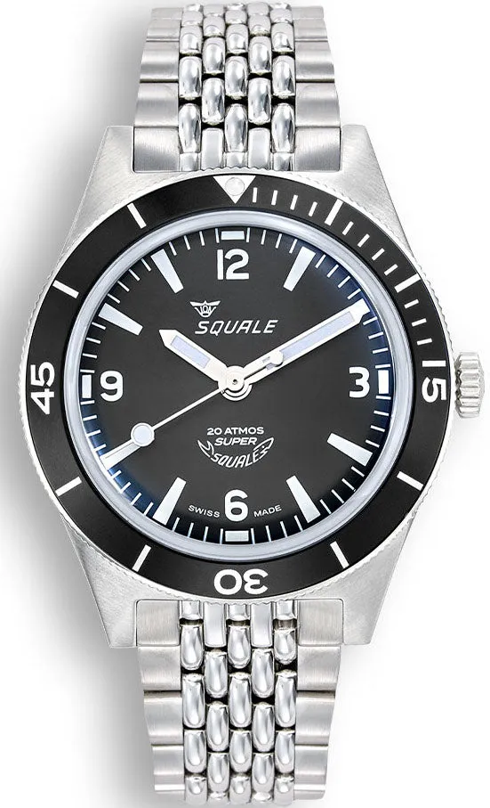 Squale SuperSquale Black Bracelet Watch sold by C.W. Sellors
