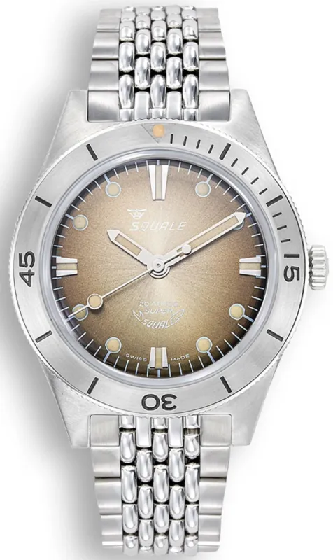 Squale Supersquale Sunray Brown Bracelet sold by C.W. Sellors