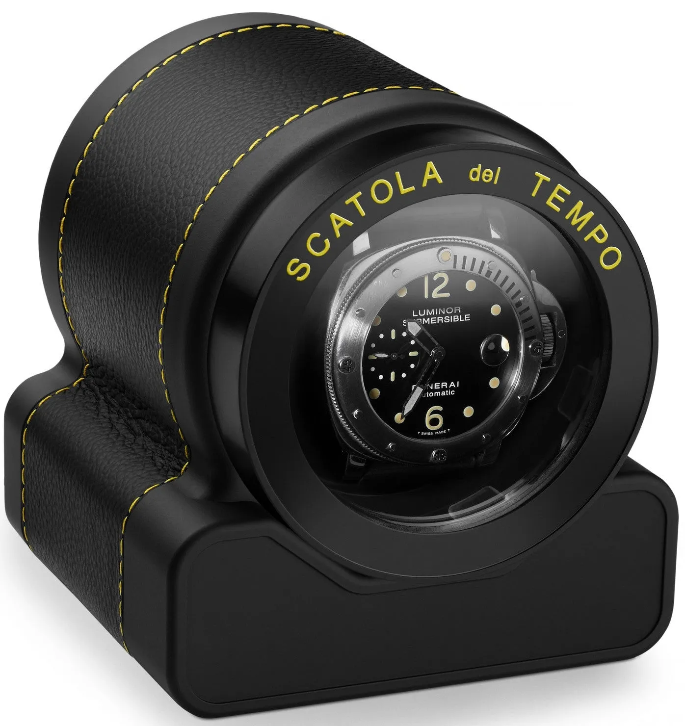 Scatola del Tempo Watch Winder Rotor One Racing Yellow Black sold by C.W. Sellors