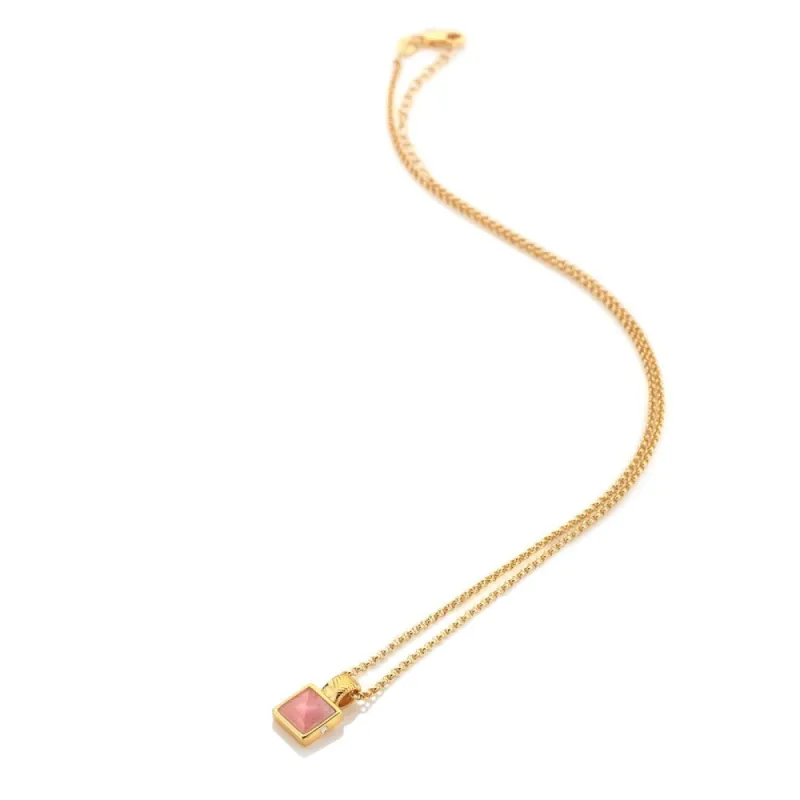 Hot Diamonds x Jac Jossa Restore Gold Plated Sterling Silver Rhodochrosite Pendant sold by C.W. Sellors