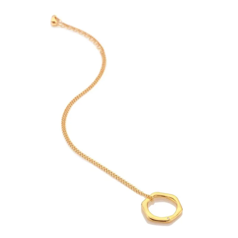 Hot Diamonds x Jac Jossa Fluid Gold Plated Sterling Silver Pendant sold by C.W. Sellors