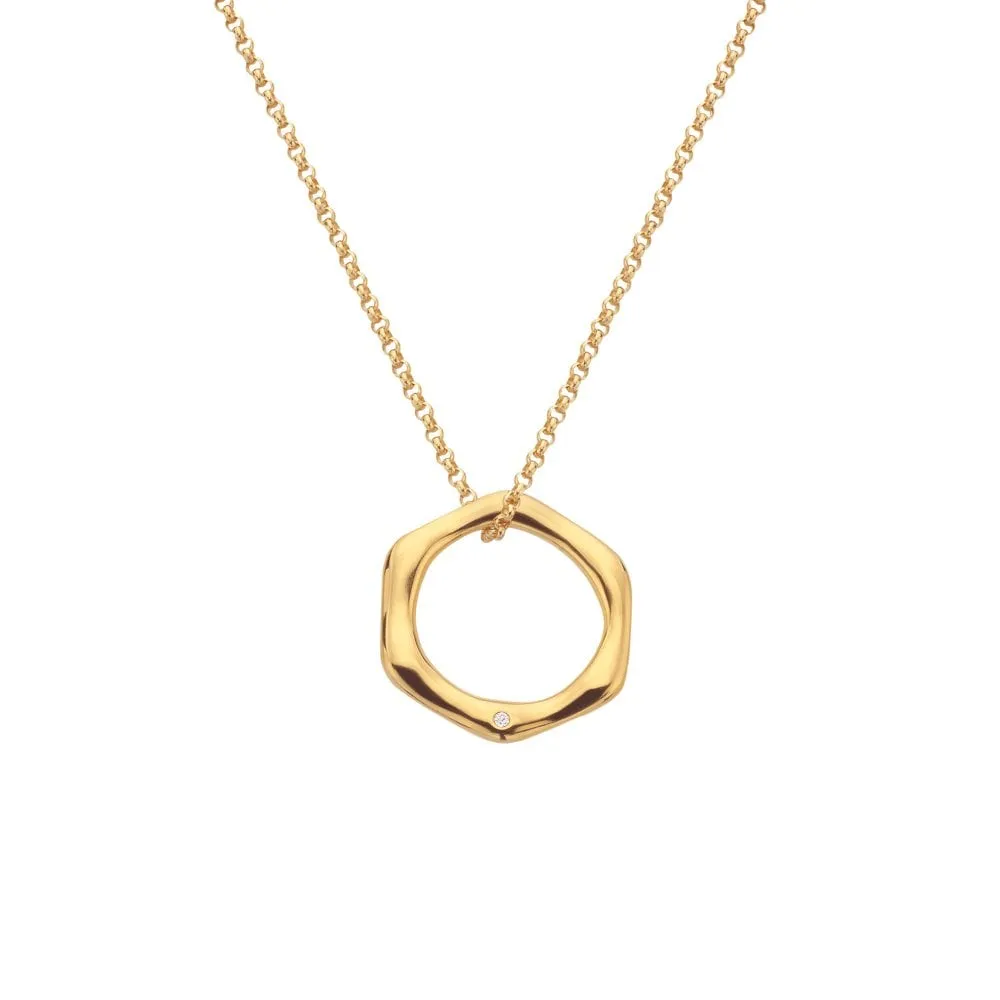Hot Diamonds x Jac Jossa Fluid Gold Plated Sterling Silver Pendant sold by C.W. Sellors product image thumbnail 3