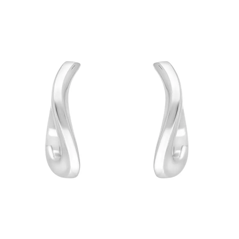 Sterling Silver 15x12mm Twisted Horseshoe Hoop Earrings sold by C.W. Sellors