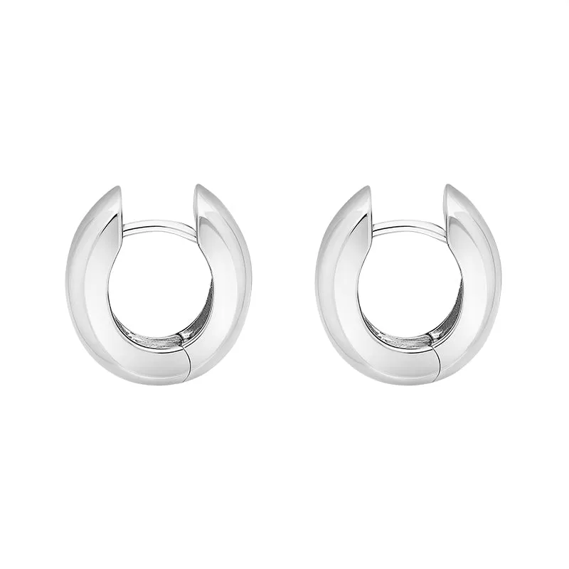Sterling Silver 15x14mm Oval Domed Hoop Earrings sold by C.W. Sellors product image thumbnail 2