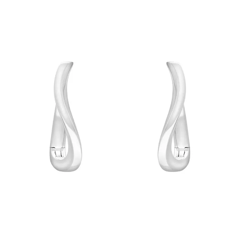 Sterling Silver 20x14mm Twisted Hoop Earrings sold by C.W. Sellors