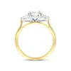 18ct Yellow Gold 0.82ct Diamond Pear Cut Three Stone Ring sold by C.W. Sellors
