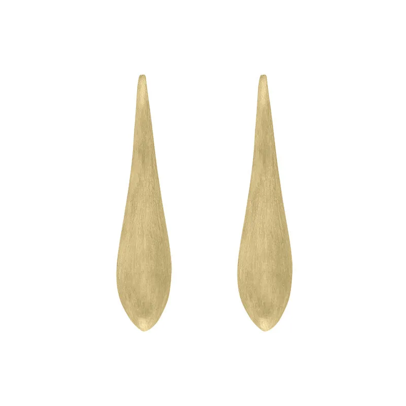 Sterling Silver Gold Plated Monika Curved Tusk Stud Earrings D sold by C.W. Sellors