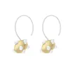 Sterling Silver Gold Plated Freshwater Pearl Horizontal Marquise Earrings D sold by C.W. Sellors