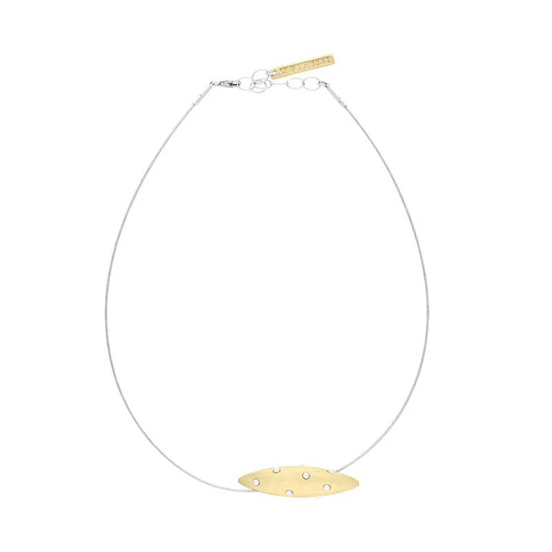 Sterling Silver Gold Plated Freshwater Pearl Horizontal Marquise Necklace D sold by C.W. Sellors product image thumbnail 2