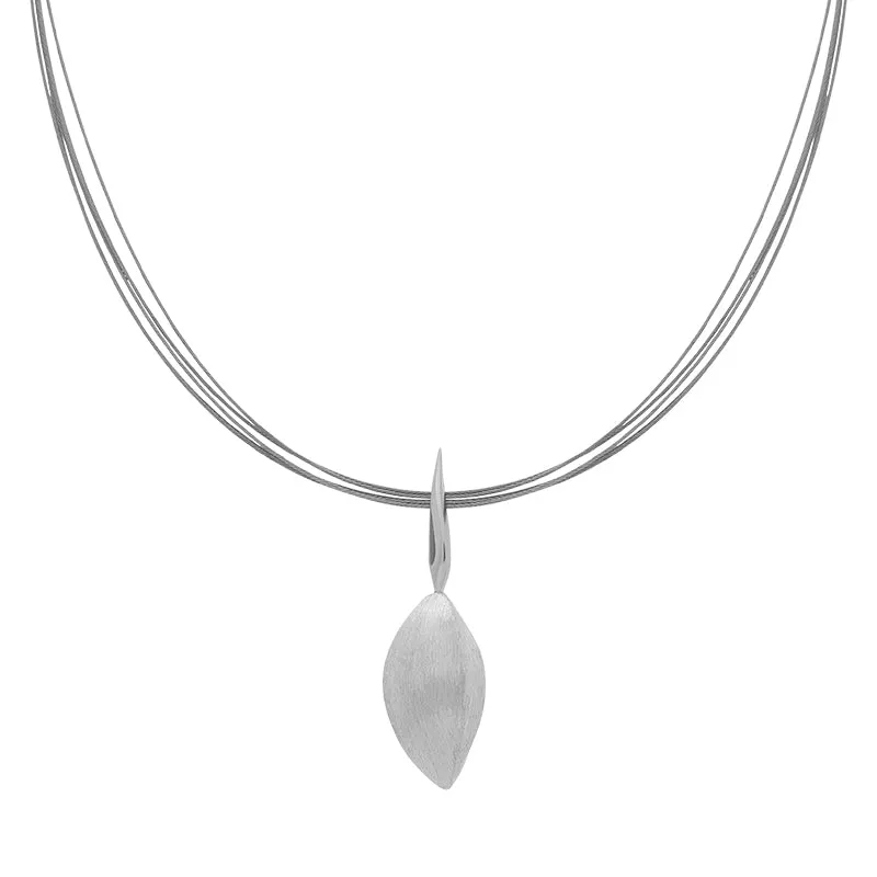 Sterling Silver Pod Shaped Dropper Necklace D sold by C.W. Sellors