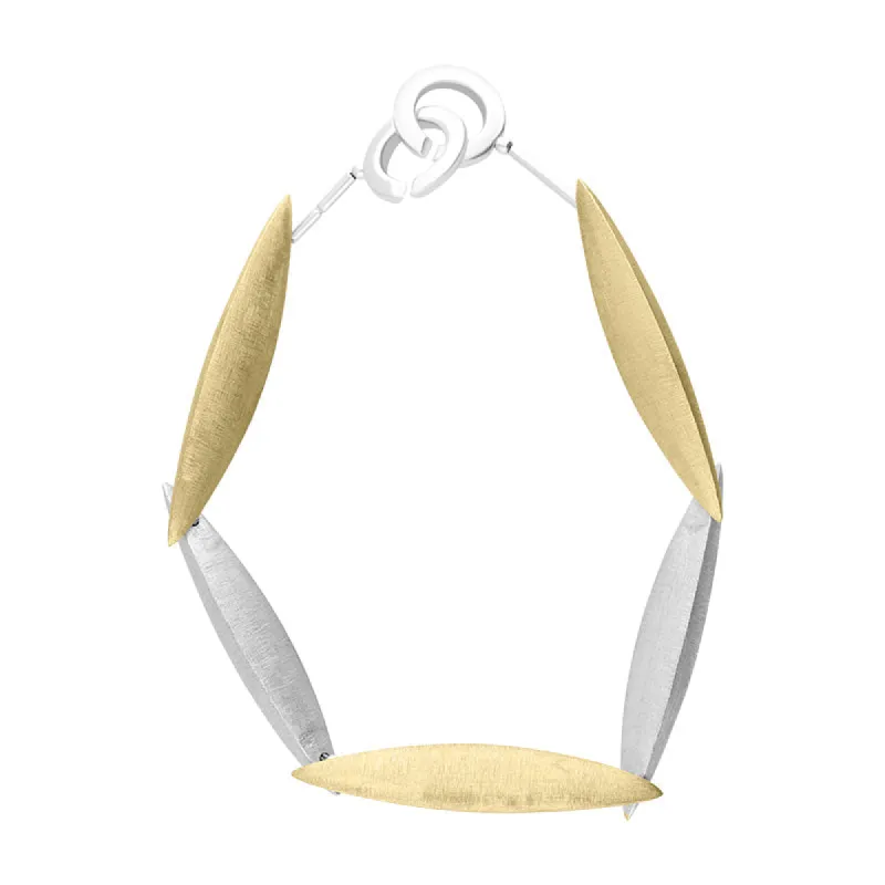 Sterling Silver Gold Plated Long Marquise Link Bracelet D sold by C.W. Sellors