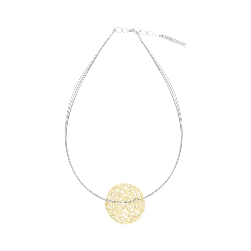 Sterling Silver Gold Plated Open Wire Disc Necklace D sold by C.W. Sellors product image thumbnail 2