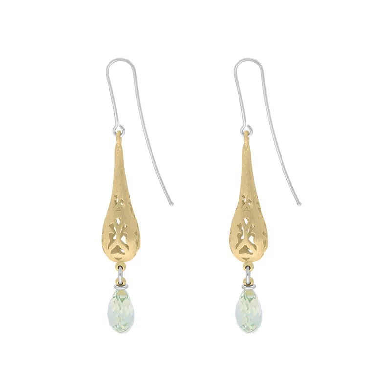 Sterling Silver Gold Plated Mint Quartz Drop Earrings D sold by C.W. Sellors product image thumbnail 2