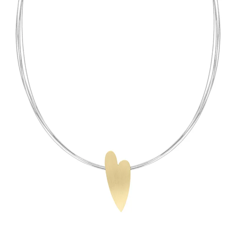 Sterling Silver Gold Plated Heart Necklace D sold by C.W. Sellors