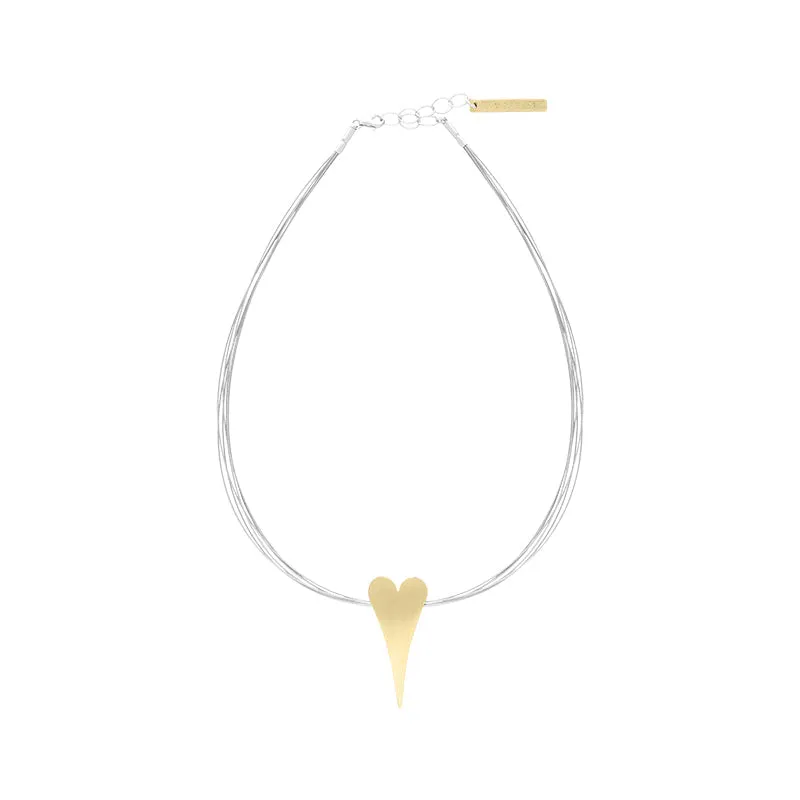 Sterling Silver Brushed Heart Necklace D sold by C.W. Sellors product image thumbnail 2