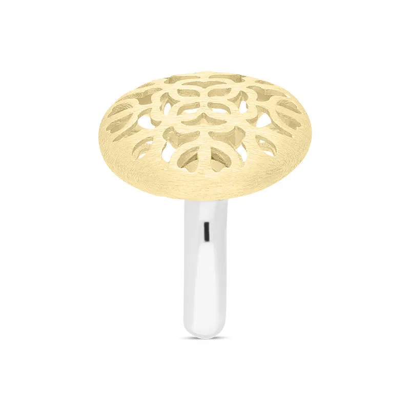 Sterling Silver Gold Plated Floral Cut Out Ring D sold by C.W. Sellors product image thumbnail 2