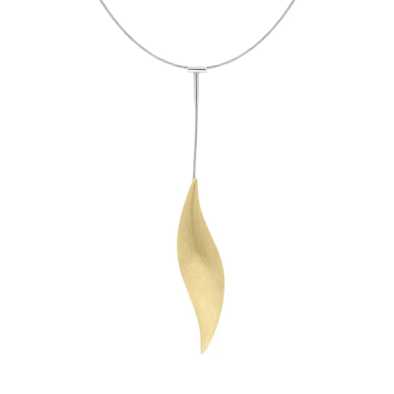 Gold Plated Sterling Silver Leaf Pod Necklace D sold by C.W. Sellors