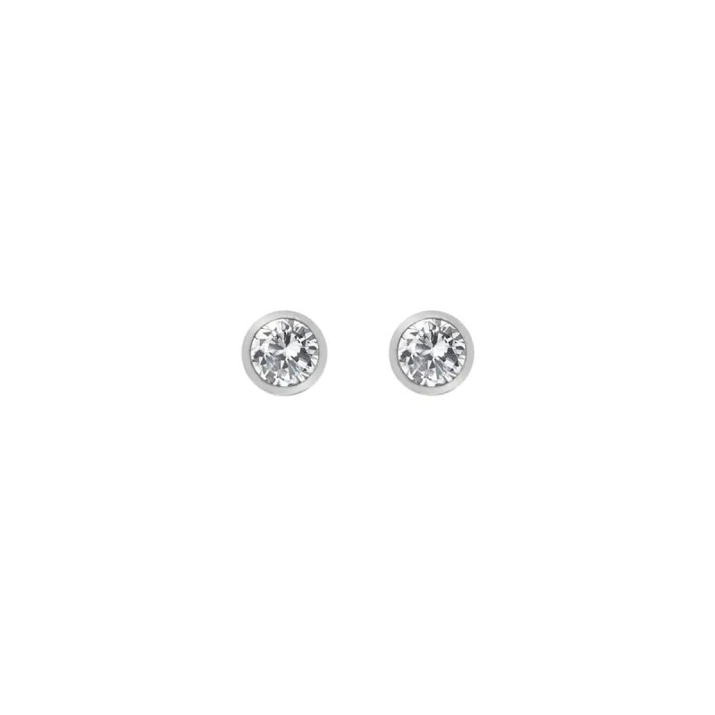 Hot Diamonds Tender Sterling Silver White Topaz Stud Earrings sold by C.W. Sellors