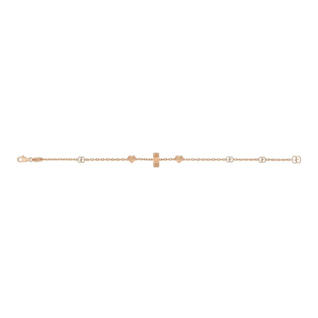 Gucci Icon 18ct Rose Gold Open Heart Chain Bracelet sold by C.W. Sellors product image thumbnail 2