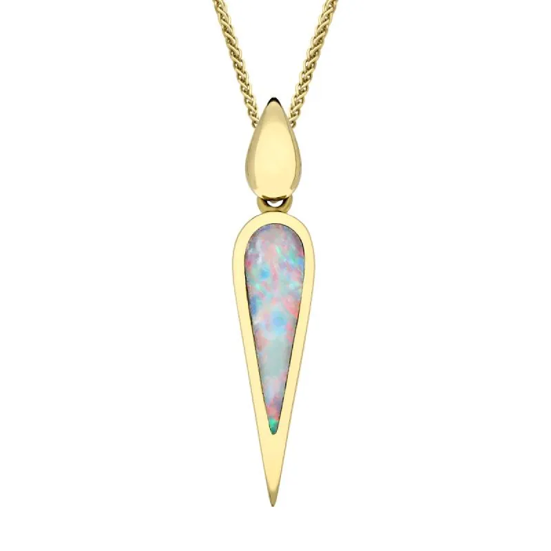 18ct Yellow Gold Opal Toscana Pear Drop Necklace sold by C.W. Sellors