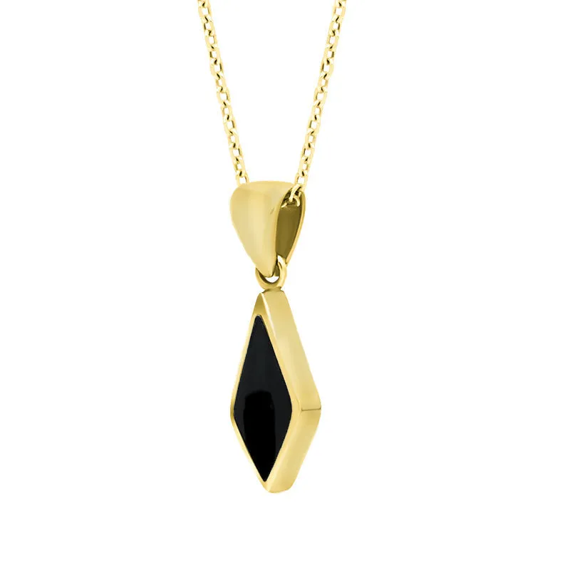 9ct Yellow Gold Whitby Jet Dinky Diamond Necklace sold by C.W. Sellors product image thumbnail 2