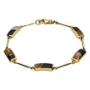 9ct Yellow Gold Blue John Five Stone Oblong Bar Bracelet sold by C.W. Sellors