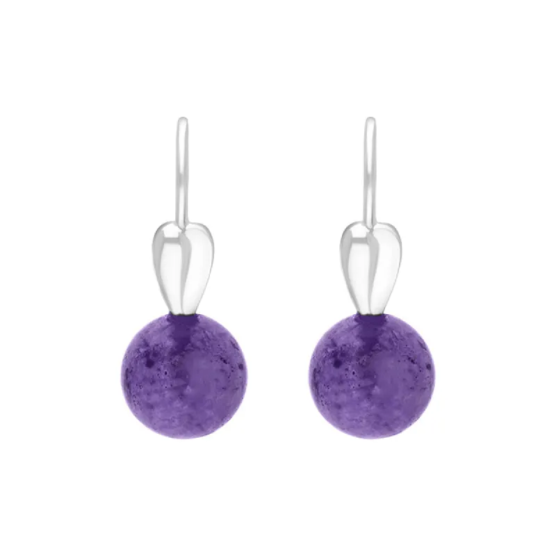 Sterling Silver Blue John Bead Hook Earrings sold by C.W. Sellors