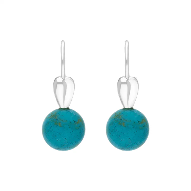 Sterling Silver Turquoise Bead Hook Earrings sold by C.W. Sellors