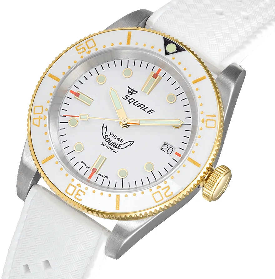Squale 1545 White Rubber Watch sold by C.W. Sellors product image thumbnail 3