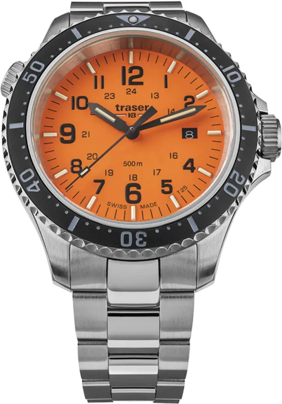 Traser H3 P67 Diver Orange Bracelet sold by C.W. Sellors