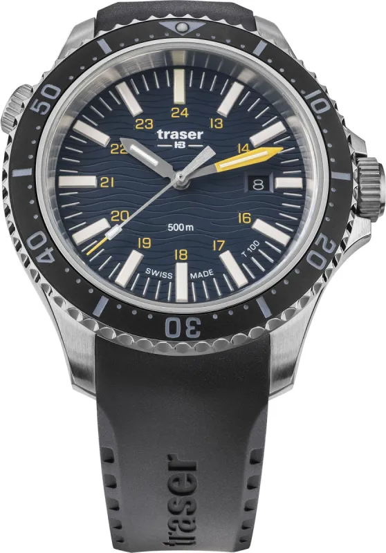 Traser H3 P67 Diver T100 Blue Rubber sold by C.W. Sellors