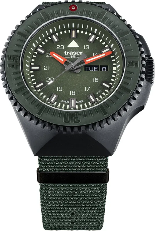 Traser H3 P69 Black Stealth Green Nato made by C.W. Sellors