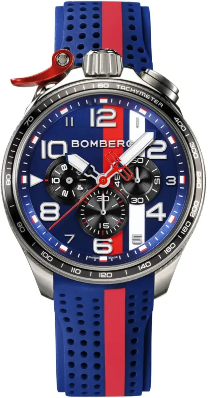 Bomberg Bolt-68 Racing Red Stripe sold by C.W. Sellors