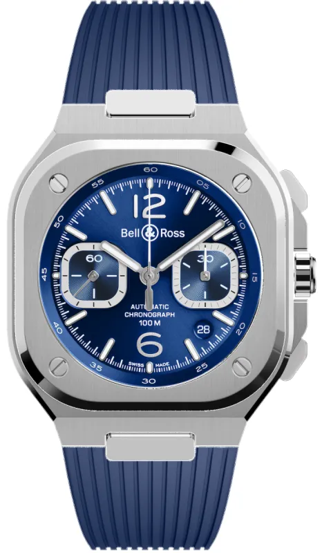 Bell & Ross BR 05 Chrono Blue Steel Watch sold by C.W. Sellors