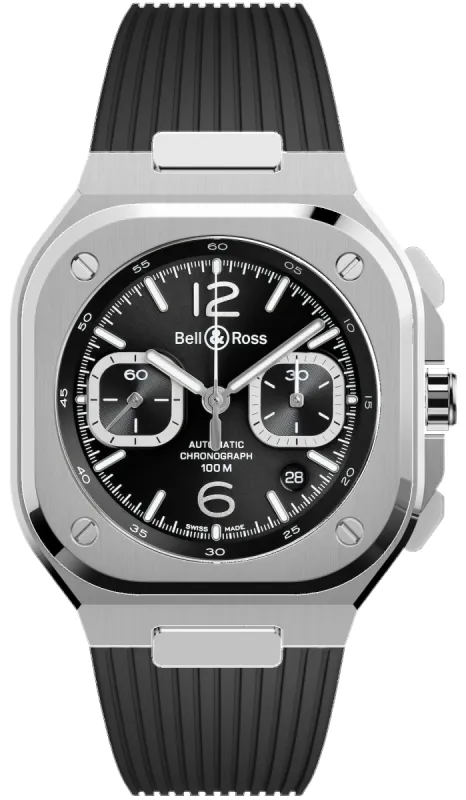 Bell & Ross BR 05 Chrono Black Steel Watch sold by C.W. Sellors