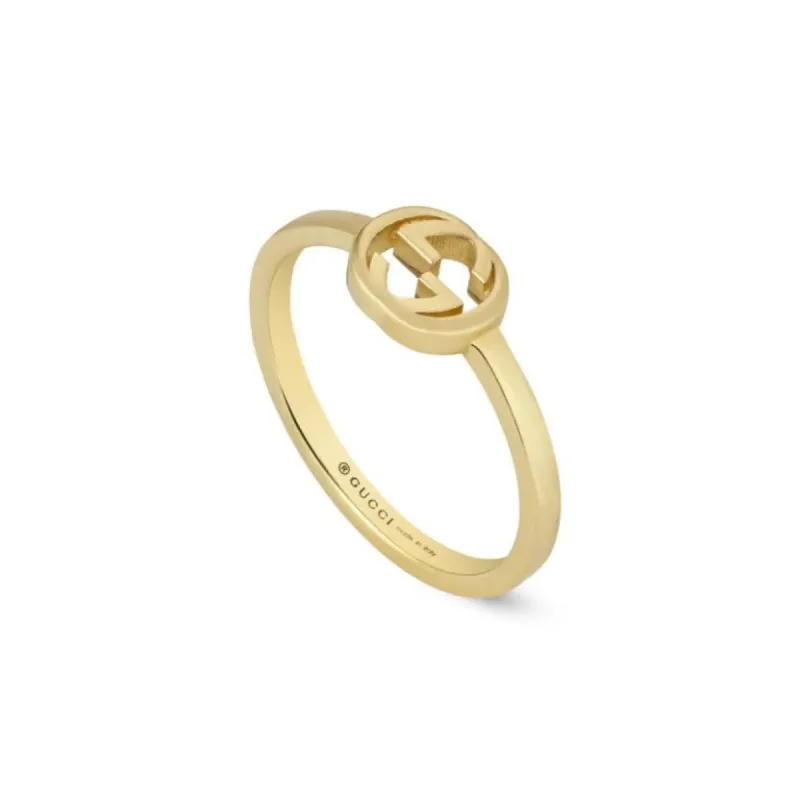 Gucci Interlocking G 18ct Yellow Gold Ring sold by C.W. Sellors