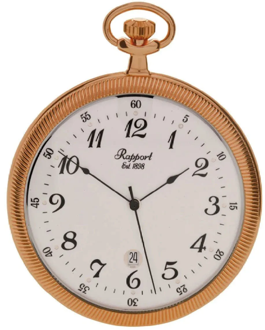Rapport Pocket Watch Slim Open Face Rose Gold sold by C.W. Sellors