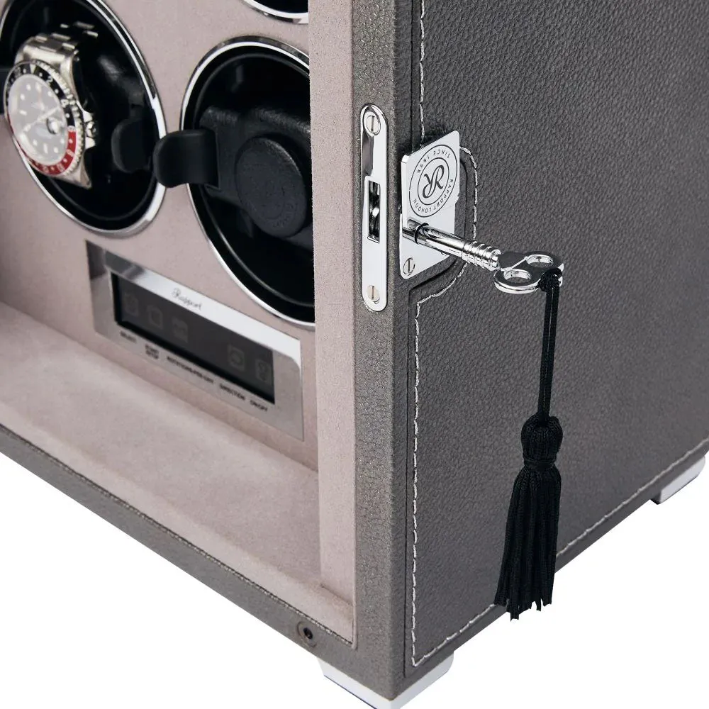 Rapport Watch Winder Quantum Quad Four Leather Grey sold by C.W. Sellors product image thumbnail 4