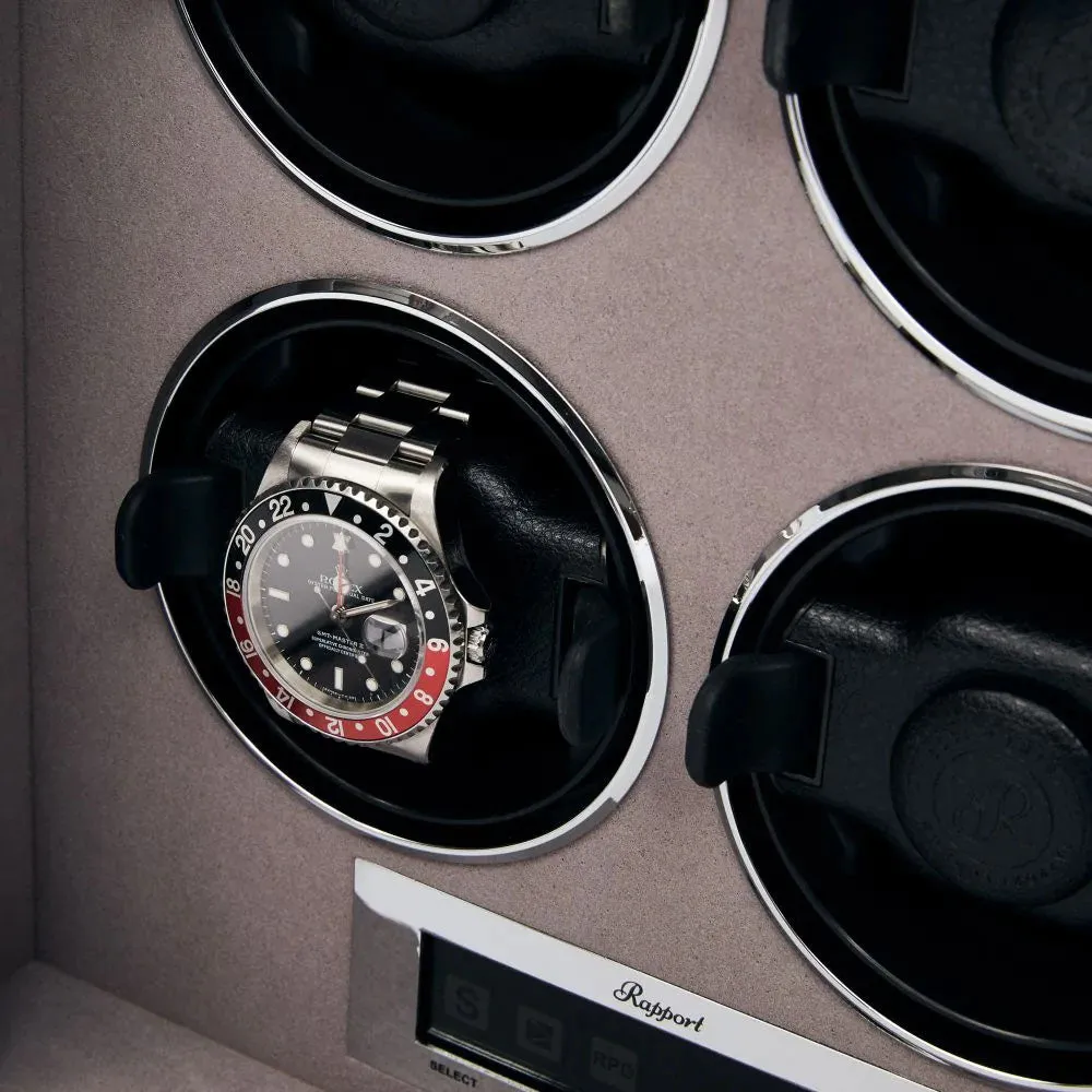 Rapport Watch Winder Quantum Quad Four Leather Grey sold by C.W. Sellors product image thumbnail 5