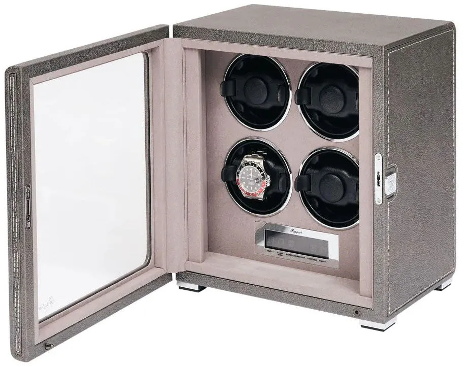 Rapport Watch Winder Quantum Quad Four Leather Grey sold by C.W. Sellors product image thumbnail 2