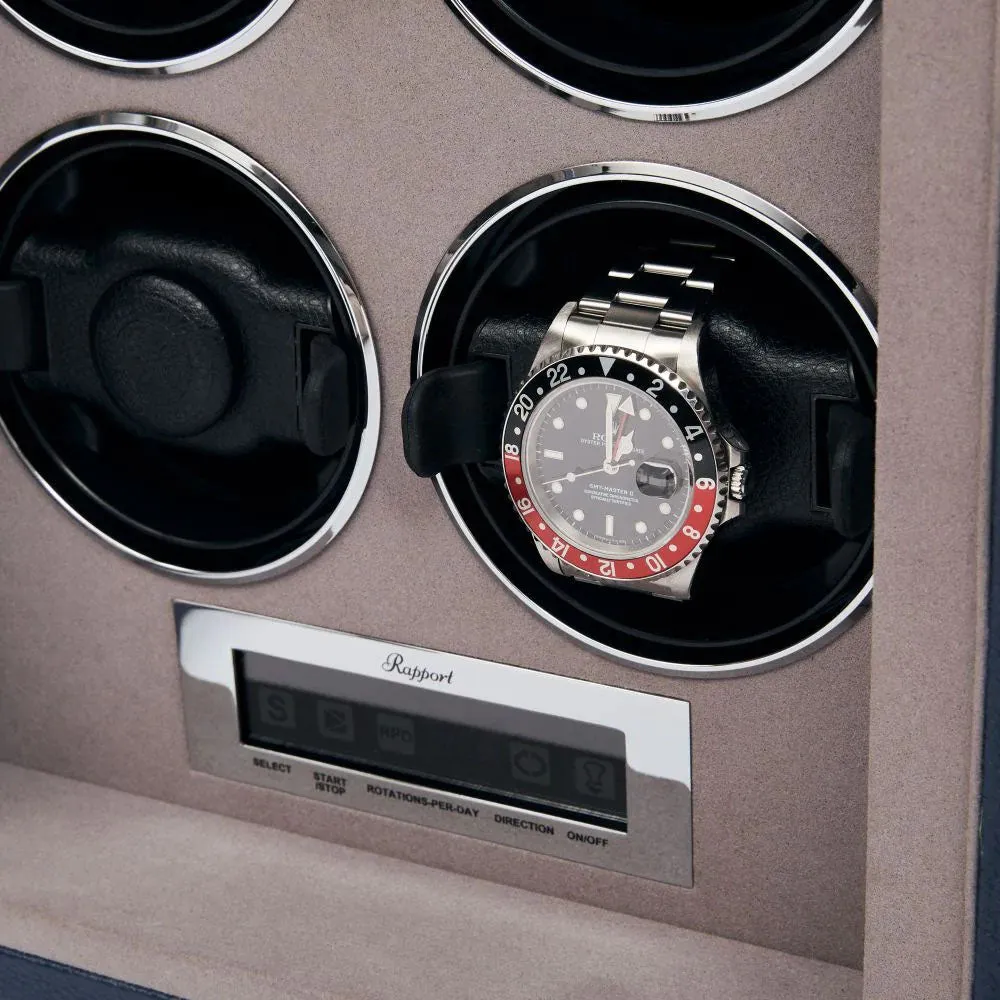 Rapport Watch Winder Quantum Quad Four Leather Blue sold by C.W. Sellors product image thumbnail 5
