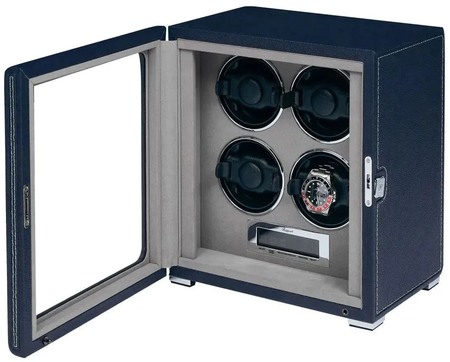 Rapport Watch Winder Quantum Quad Four Leather Blue sold by C.W. Sellors product image thumbnail 2