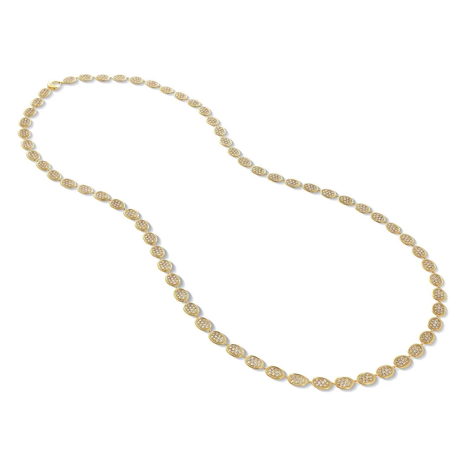 Marco Bicego Lunaria Alta 18ct Yellow Gold 13.00ct Diamond Long Necklace sold by C.W. Sellors