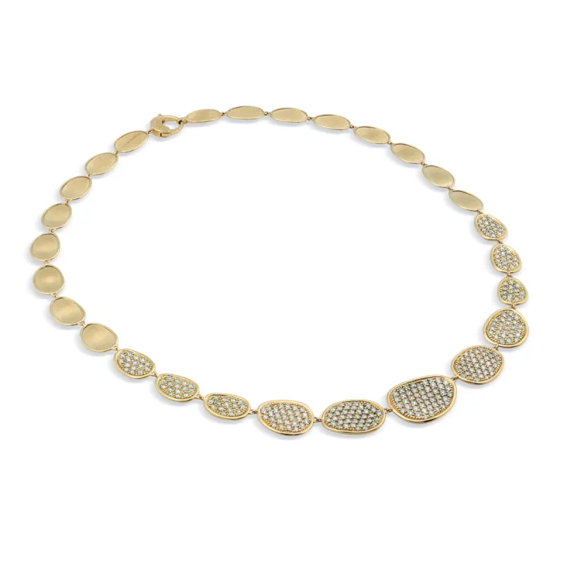 Marco Bicego Lunaria Alta 18ct Yellow Gold 5.00ct Diamond Necklace sold by C.W. Sellors